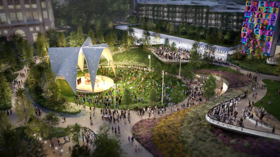 The park as a cultural landscape, seen from above.